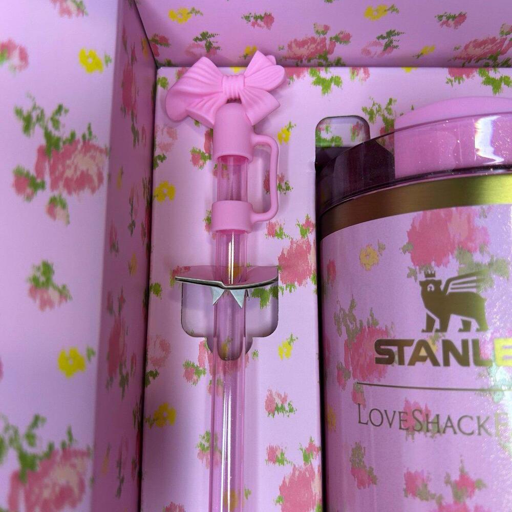 STANLEY x Love Shack Fancy Tumbler 40oz Ibiza Sunset Pink - Picture 6 of 9
